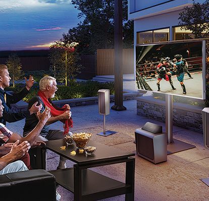 Cosmos Outdoor TV installled in a patio