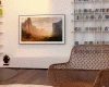 Icon of spacious room with smart TV setup to elevate the mood.